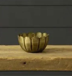Scalloped Brass Mini Bowl