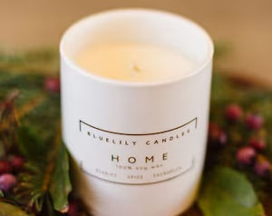 Blue Lily Candle