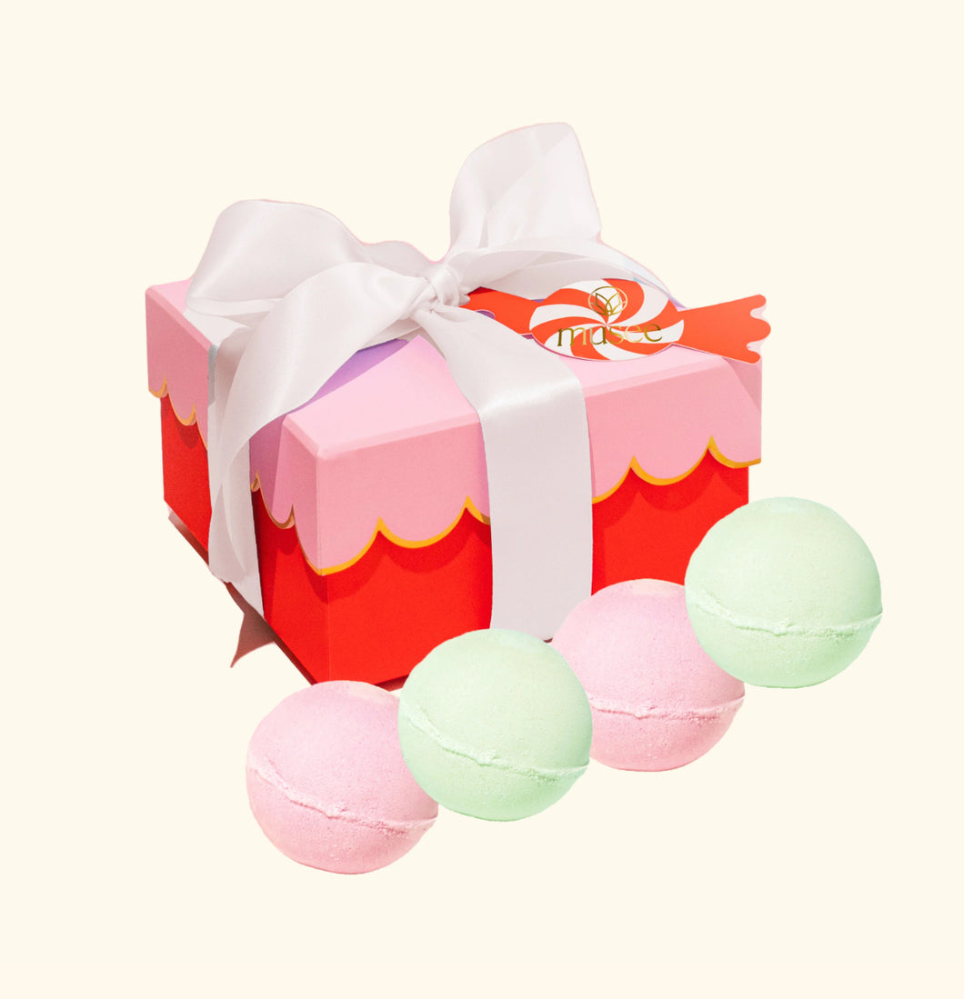 Musee Christmas Scalloped Bath Balm Set