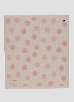 Pink polka dot Swedish dishcloth