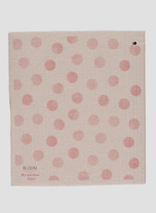 Pink polka dot Swedish dishcloth