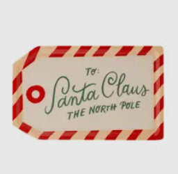 To Santa Tag Bamboo Tray