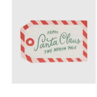 From Santa Tag Dinner Napkin