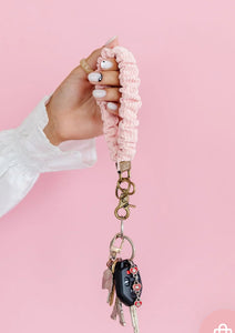 Andi Pink Stripe Keychain