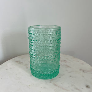 Textured glass cup