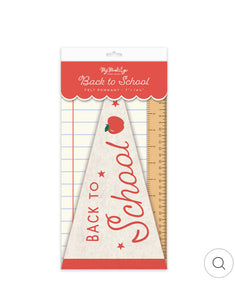 Back to School ruler felt pennant banner