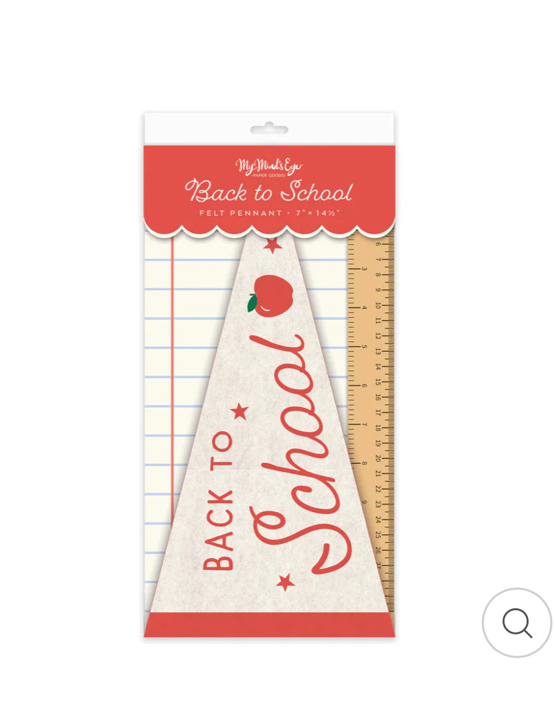 Back to School ruler felt pennant banner