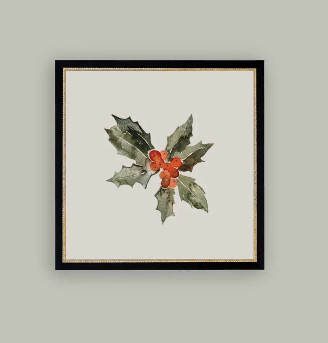 Holly Berry Framed Art