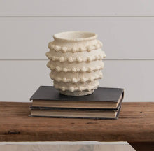 Load image into Gallery viewer, Ivory Textured Knot Cement Vase