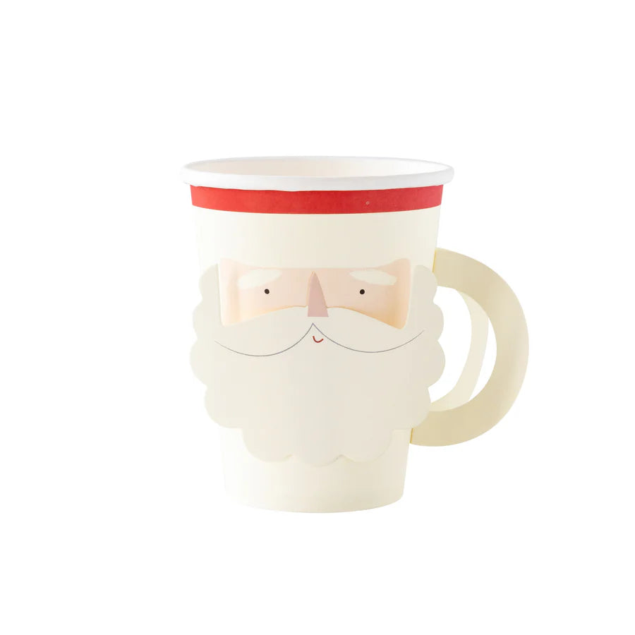 Santa paper cups with handle