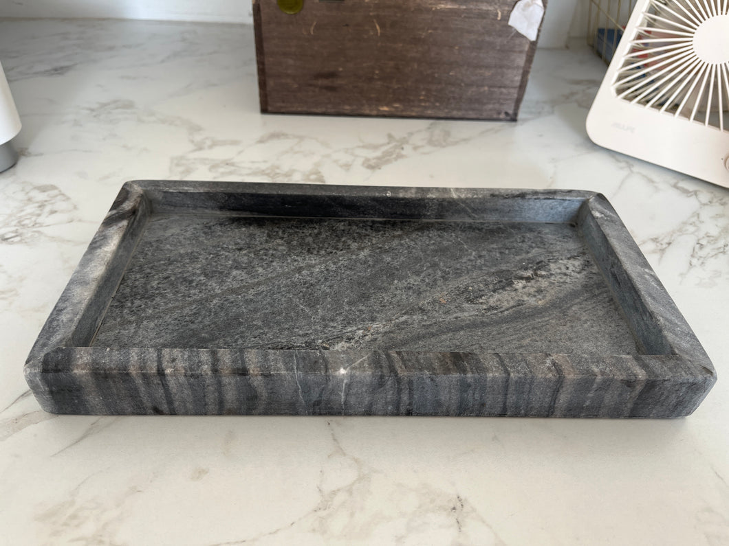 Dark Grey Marble Tray