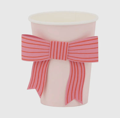 Paper cups with bow