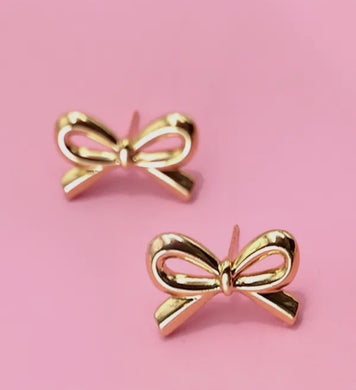 Bow stud earrings