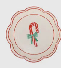 Candy Cane Paper Plate