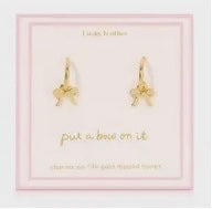 Beautiful Bows Charm Hoops