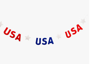 USA and Stars Felt Banner