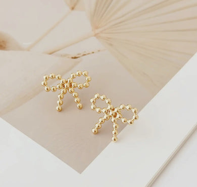 Dotted bow earrings