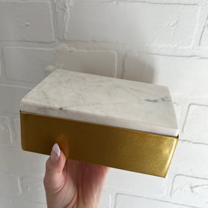 Gold + marble box