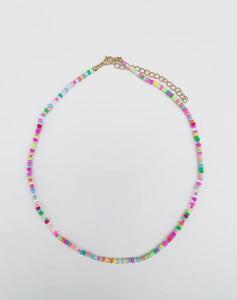 Rainbow bead necklace