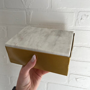 Gold + marble box