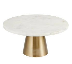 Gold marble cake stand