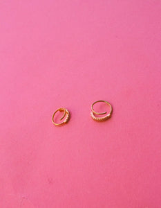 Andi Gem double hoop earrings