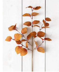 Branch- Cinnamon and Burgundy Fall Leaves