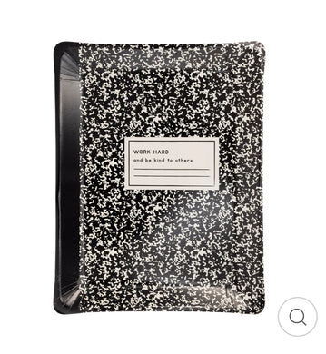 Composition notebook paper plates