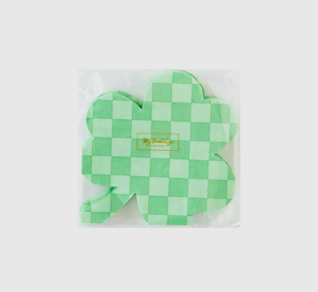 Checkered Shamrock napkins