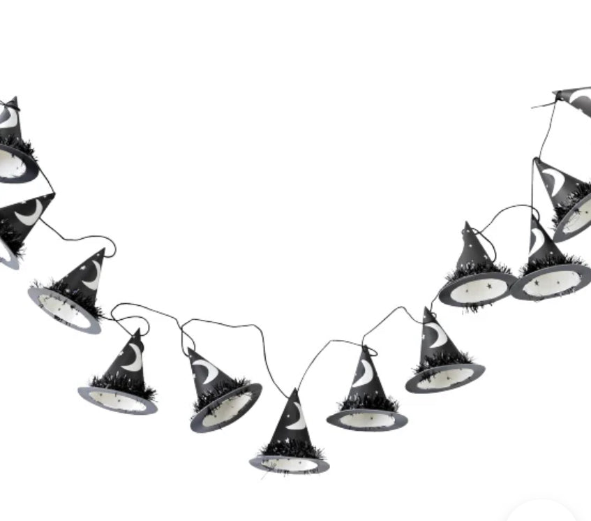 Witch party hat banner