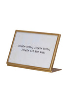 Load image into Gallery viewer, Metal &amp; glass frame with holiday phrase