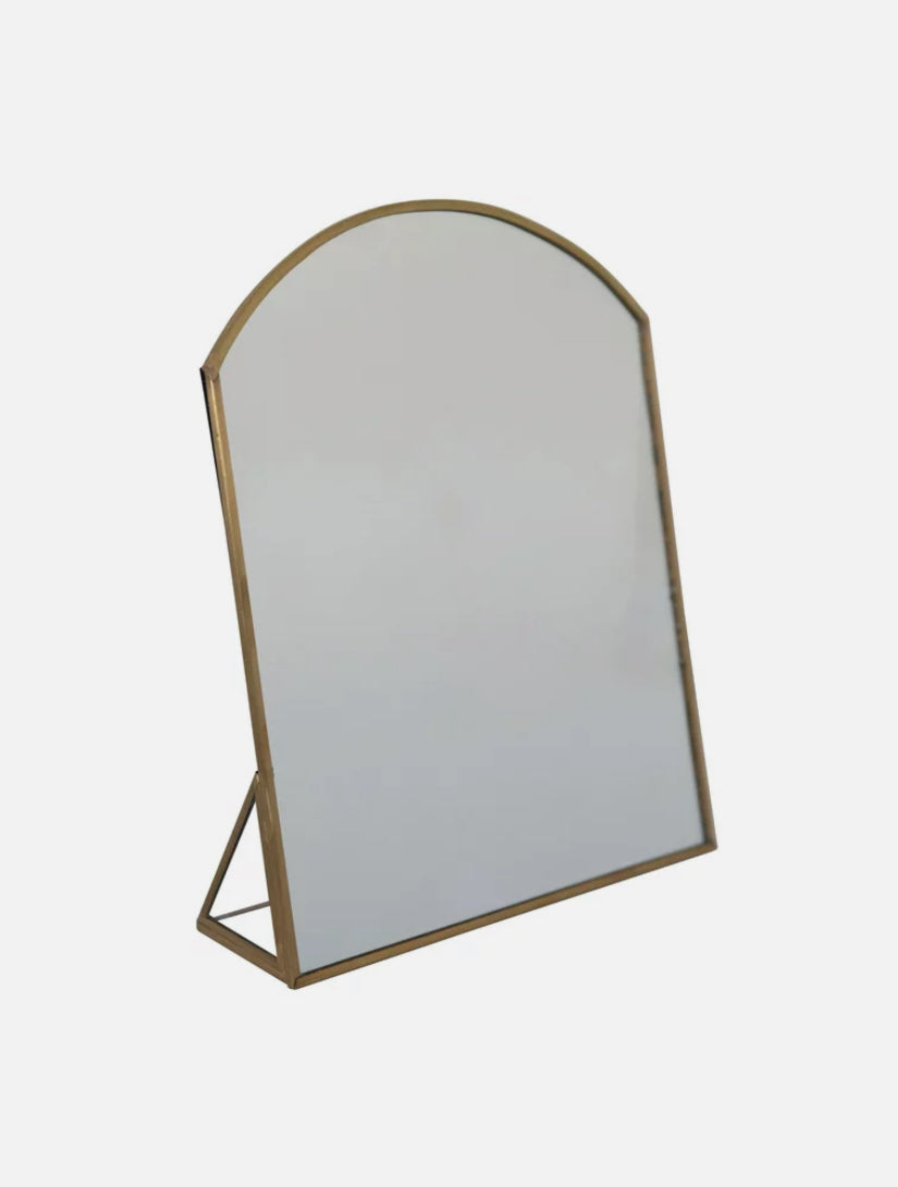 Metal framed standing mirror