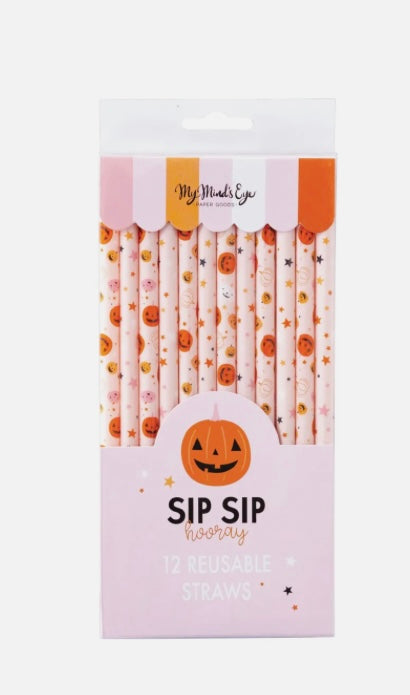 Halloween reusable straws