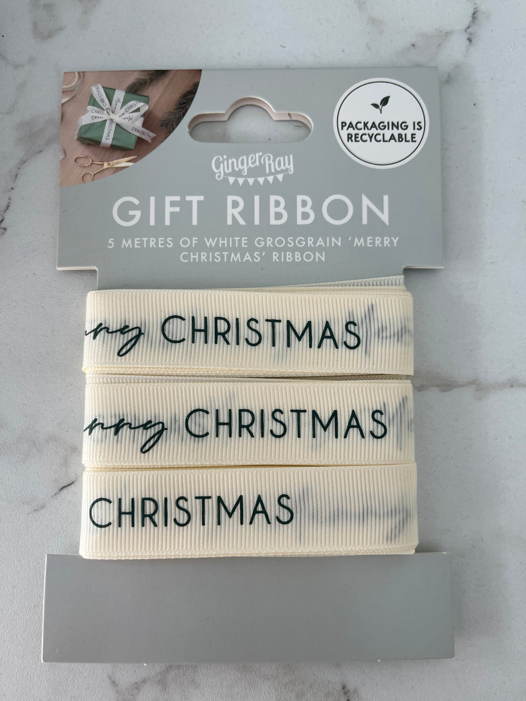Merry Christmas Gift Ribbon