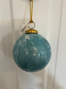 Blue marble ornament