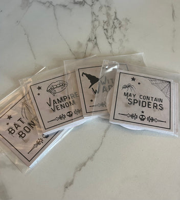 Halloween dinner tags