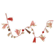Load image into Gallery viewer, Tassel + Pom Pom garland with bells