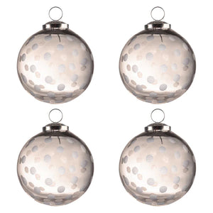 Polka dot glass ornaments