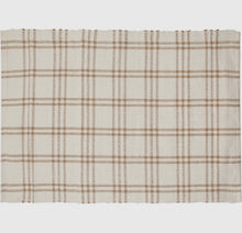 Load image into Gallery viewer, Cream plaid layered rug