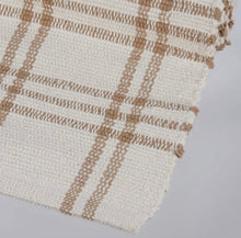 Load image into Gallery viewer, Cream plaid layered rug