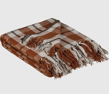 Load image into Gallery viewer, Fall plaid throw blanket