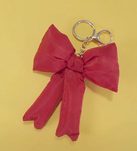 Puffy bow keychain