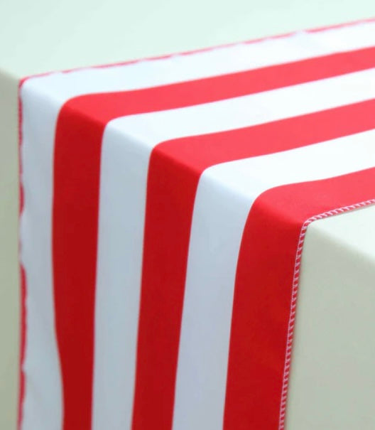 Red + White Stripe Table Runner