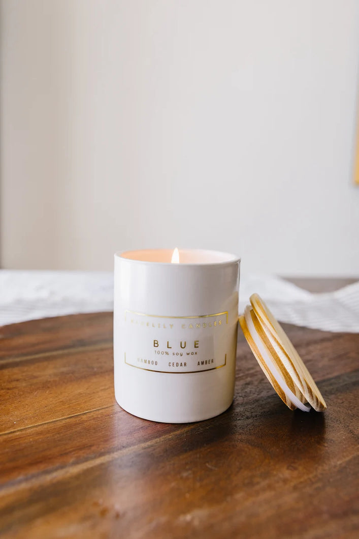 Blue Lily Candle