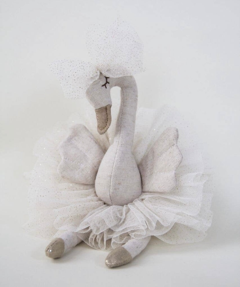 Swan glitter doll
