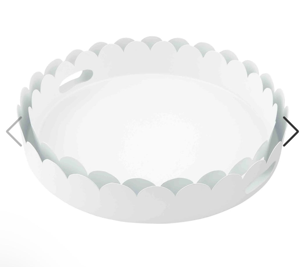 Scalloped metal tray