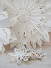 Load image into Gallery viewer, Hanging paper snowflakes