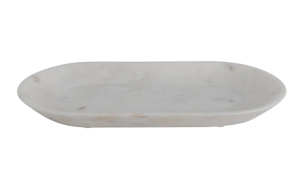 Oval marble tray