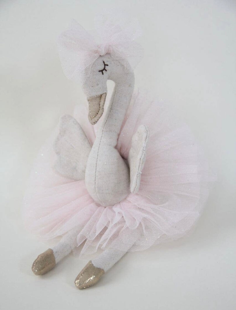 Swan glitter doll