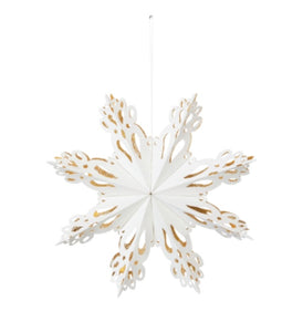 Hanging paper snowflakes